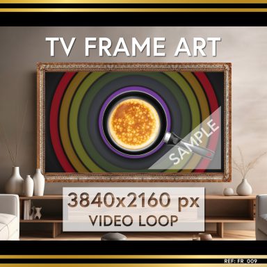 Pancake Flip Video Loop – TV Frame Art