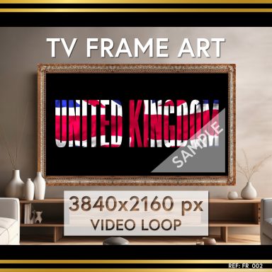 UK flag video loop, digital download.