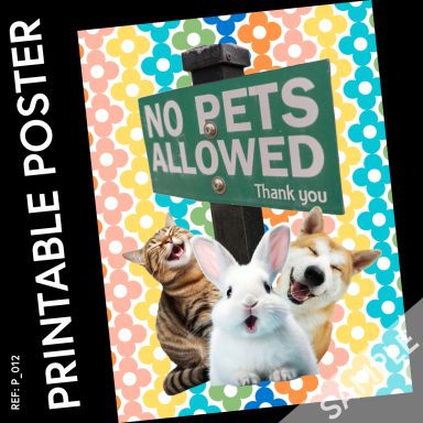No pets allowed, but the pets are there anyway.